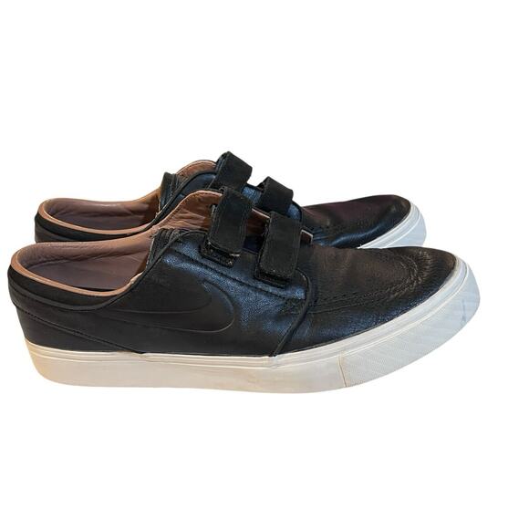 9.5 Rare Nike SB Zoom Janoski AC dunk 705405-002 Triple Black Leather Shoes Skat main image 5